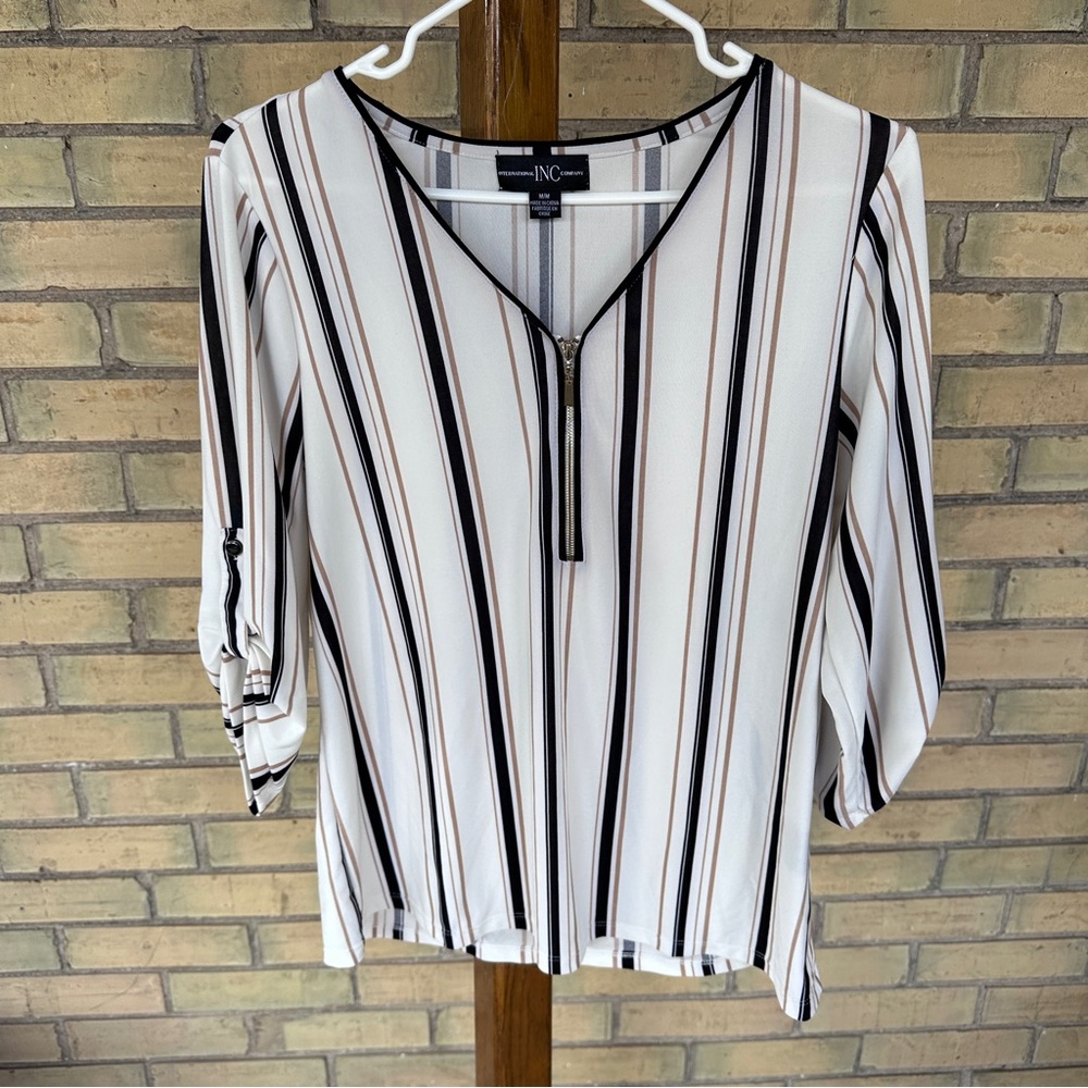 INC Striped Blouse